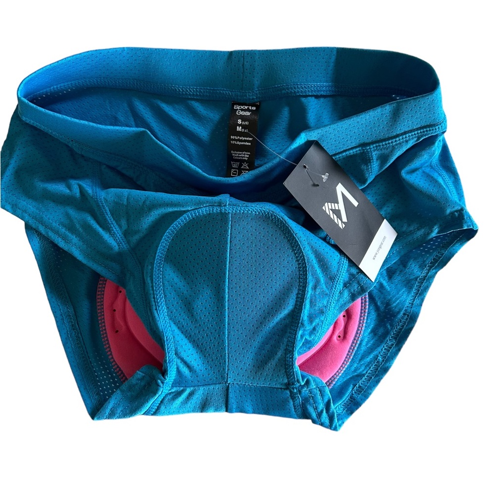 YOOGEAR turquoise athletic sports padded cycling biking shorts size small NWT